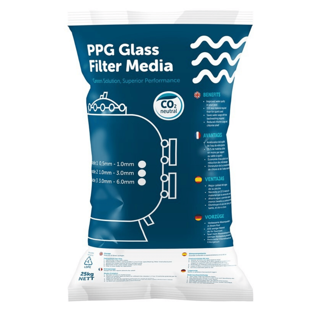 Glass filter media